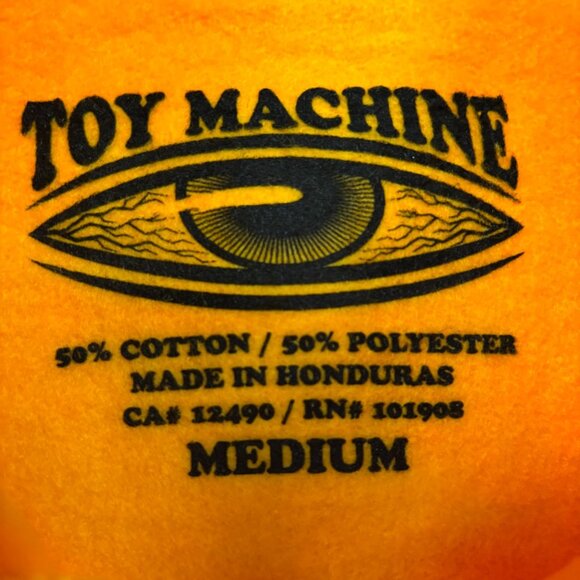 Knuckle Tattoo Spell-Out Toy Machines Skateboarding Hoodie M - Picture 4 of 4